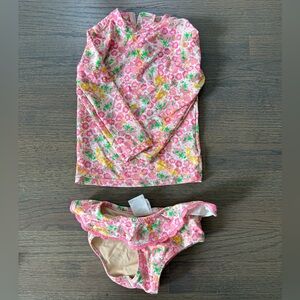 Shade Critters Pink Floral Rashguard Set